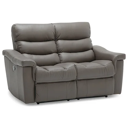 Casual Reclining Loveseat with Pillow Arms